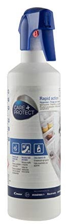 CARE + PROTECT Rapid Action Hygienic Fridge Cleaner, Interior Refrigerator Cleanser & Odour Neutraliser, Removes Stains, Fresh Citrus Scent, 500ml, Blue