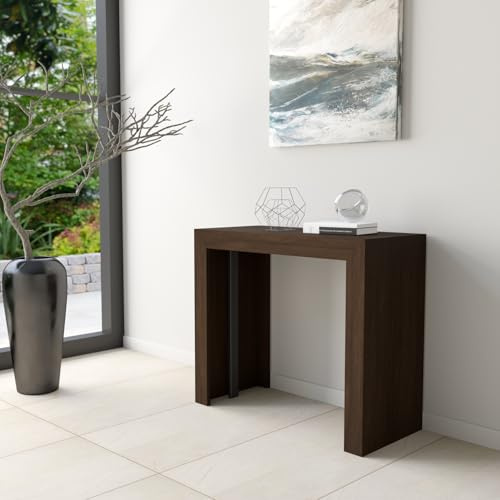 Ve.CA-ITALY – Mesa consola extensible hasta 2 m para la Cocina, de diferentes colores, muebles de cocina, decoración del hogar Wengué