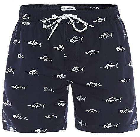 MaaMgic Short de Bains Homme Maillot de Bain Pants Court de Sport Séchage Vite Bien pour Vacance a la Plage, Bleu Marine Os, XX-Large(tour de taille:94~99cm)