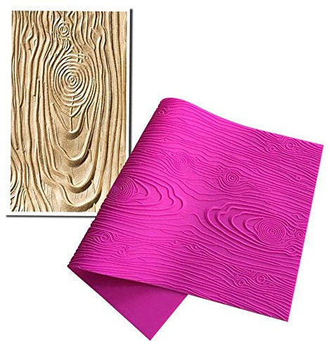 Stampo a forma di tappetino in silicone, con motivo decorativo effetto legno, utensile da pasticceria per creare decorazioni in rilievo fai da te su torte, pasta fondente e pasta di zucchero
