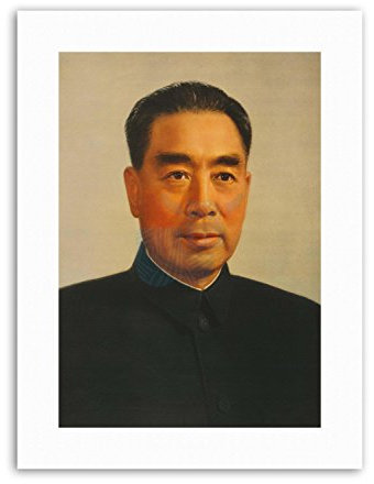 ZHOU ENLAI CHINESE PREMIER MAO COMMUNIST CHINA Poster Painting Portrait Canvas