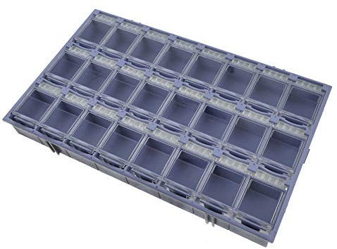 24er SMD Antistatik Container Grau aneinandersteckbar Mäuseklo Sortiment Box
