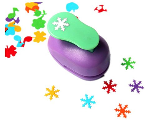 ODETOJOY Scrapbooking Stern motivstanzer durchschlag Metall Stanzer, Zierrand ø 2,54cm, 1 Zoll, geeignet für Papier/Karton bis zu 200g/m² (Schneeflocke)