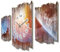 Universum Kosmos Weltall Galaxie Astronomie Shabby chic Landhaus Dreiteilige Designer Funk Wanduhr leise Funkuhr ohne Ticken 95 x 60 cm aus MDF-Holz DTWH077FL (leises Funkuhrwerk)