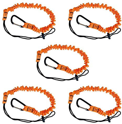 3 Foot Safety Tool Lanyard, Tough Scaffold Hard Hat Lanyard with Carabiner, Adjustable Loop End, Ultra-Durable, Premium Quality Materials Ideal for Scaffold, Tools, Construction (5pcs)