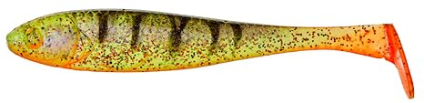 Illex Magic Slim Shad 4 Gummiköder 8cm 4,1g - Premium Barsch, Zander & Hecht Köder mit Tintenfischaroma, lebendige Tail-Action, Softbait für Süß- & Salzwasser