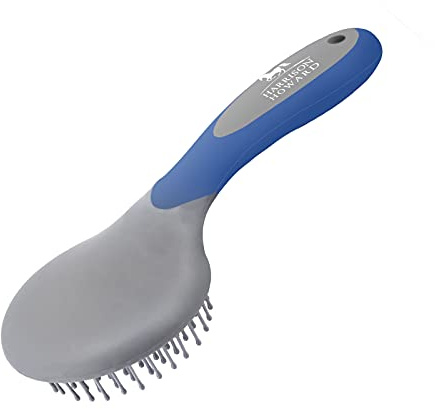 Harrison Howard ShineWell Humanized Design Non-Slip Ultra-Soothing Mane and Tail Brush for Horse