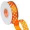 Joycrosso Satinband mit weißen Punkten, 2,5 cm breit, ideal für Haarschleifen, Geschenkverpackungen und Crart, 22 m Rolle (Tangerine)