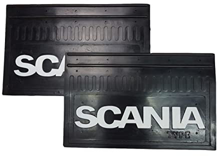 Schutzbleche aus Gummi mit geprägter Aufschrift für Lkw, passend für alle Modelle SCANIA (schwarz)