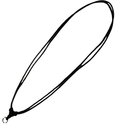 poppip 5 collane artigianali fatte a mano vintage in corda nera regolabile con anello in metallo per appendere ciondoli bohémien collana in corda nera per uomini e donne dimensioni 45-76 cm di