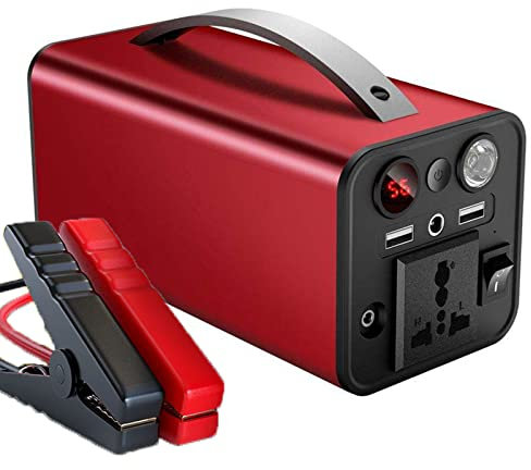 Avviamento di Emergenza per Auto 45000mAh Avviatore Batteria Auto Jump Starter e Smart-Clip Power Bank per Moto, Lampada a LED,Red,190 * 115 * 90mm