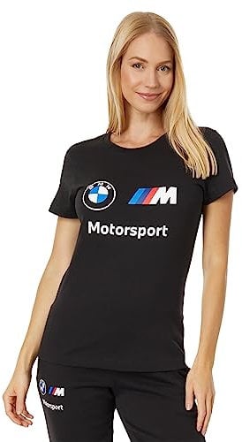PUMA Damen BMW M Motorsport Essentials Logo T-Shirt, Schwarz Fh23, Groß