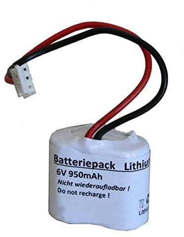 Batteria 6 V 950 mAh al litio F2 x 1 con cavo JST EHR-3