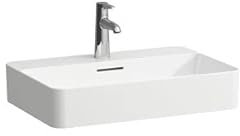 LAUFEN VAL Waschtisch-Schale, 1 Hahnloch, mit Überlauf, 600x400mm, H8122850001041, Farbe: Weiß