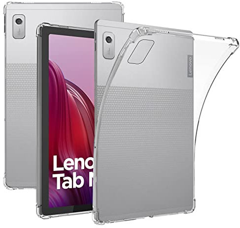 KZIOACSH Clear Case for Lenovo Tab M9 9 Inch, [Corner Protection] Flexible Thin Slim Fit Transparent TPU Protective Cover Shell Lightweight Shockproof Rugged Back Case for Lenovo Tab M9