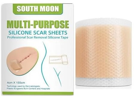 LEDMOTO Feuille de Silicone, Professionnels Réducteur de Cicatrices Produites par Acne Chéloïdes Chirurgie Brûlures Traumatiques (4 x 150 CM)