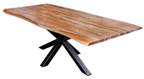 riess-ambiente.de Massivholz Esstisch Mammut 200cm Sheesham Sterngestell 3,5cm Tischplatte