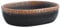 vidaXL Aufsatzwaschbecken, Oval Waschbecken mit Muster, Handgefertigt Waschtisch Waschschale für Badezimmer, Handwaschbecken Spülbecken, Schwarz Orange 47x33x13 cm Keramik