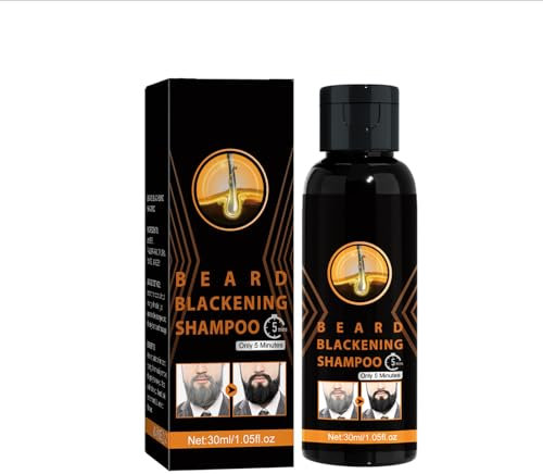 Grgowe Color de Barba Negro,Barra de champú para oscurecer la Barba,Barra de champú para oscurecer el Cabello,el Cuidado Diario de la Barba,Jabón champú Que oscurece el Cabello para Hombres