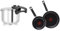 Tower T80244 6L/22cm Pressure Cooker with Steamer Basket, Stainless Steel, Silver & Tefal Taste Twin Pack, Aluminium Frying Pans, Pan Set, Pans 20 cm and 28 cm diameter, Non-Stick
