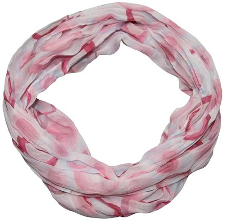 beybey® Trance Edition Damen Seide Loop Schal in herrlichen Farben - ein Seidenschal zum Verlieben (K rosa)