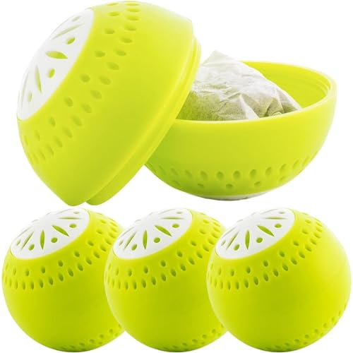 Ambientador Frigorífico Absorbe Olores Nevera ECOBOLAS Antihumedad para Congelador, Quita Olor y Humedad. Limpieza del Hogar. Elimina Olores. Naturales y SEGURAS, neutralizador de olores, Pack 3 ud.
