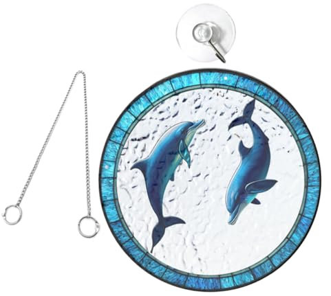 Sosoport 1 Satz Auflistung der Sonnenfänger Buntfenster hängen hängendes Ornament acrylanhänger bürodeko hängender, gefärbter Sonnenfänger Hängendes Delfin-Ornament Haushalt Dekorationen