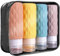 4 Pack Travel Bottles for Toiletries 100ML Silicone Travel Squeeze Bottles Set with Clear Zipper Toiletry Bag Leakproof Refillable Squeeze Travel Containers