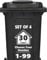 4 x Bin Numbers for Wheelie Bins, 1-99, 15cm ‘Happy House’ Design Dustbin Stickers, Easy Application Stick On Number Stickers - Weatherproof Self Adhesive Vinyl, Black (30)