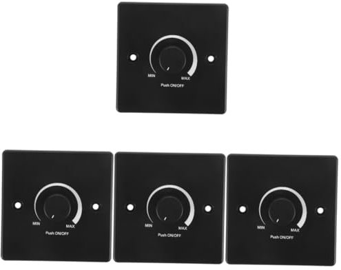 ULTECHNOVO 4 Stück RV-Niederspannungsdimmer Dimmer Schalter Dimmer für Wohnmobile Dimmer Schalter für Wohnwagen Schwarz schalten RV-Schalter 12V Dimmschalter Stk