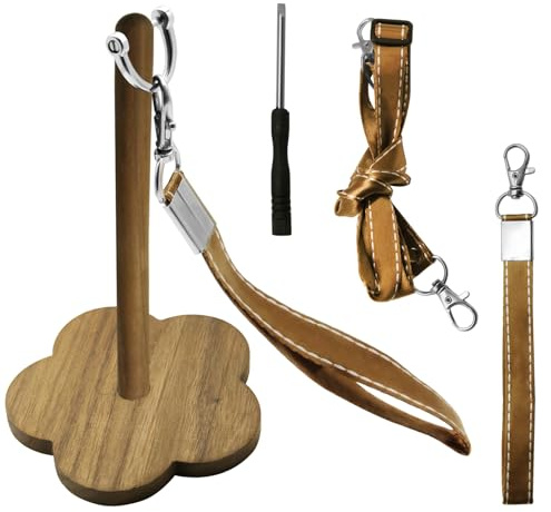 Handgelenk-Garnhalter, Häkelgarnhalter, Garnknäuelhalter, tragbarer Garnhalter mit Handschlaufe, hölzerner Garn-Organizer, Garnhalter-Aufhänger zum Häkeln, Garnspender, Nähen, DIY, Strickzubehör
