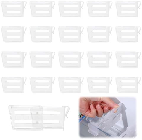 20 Séparateurs de Réfrigérateur,Diviseur de Réfrigérateur,Séparateurs de Organisateur Frigo,Pour Maximiser l'Espace et Organiser les Aliments