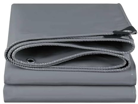 KRODEAIR Bâche imperméable, bâche Robuste et imperméable, bâche en PVC Extra épaisse de 0,5 mm, bâche avec œillets et Bords renforcés, pour Toit de Bois de Chauffage, Piscine, Bateau,4X6ft/1.5x2m