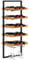HOMCOM Weinregal Wand Flaschenregal für 15 Flaschen mit 5 Ebenen, Glashaltern Flaschenhalter für Küche, Bar, Esszimmer, Holz Braun