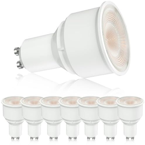 Lamptobe 9W GU10 Long Neck LED Bulbs, Long Barrel GU10 LED Spotlight Bulbs Cool White Daylight 6000K, Low Energy Equivalent 90W Bulbs for Ceiling Light, 38° Beam Angle, Non-dimmable, 8-Pack