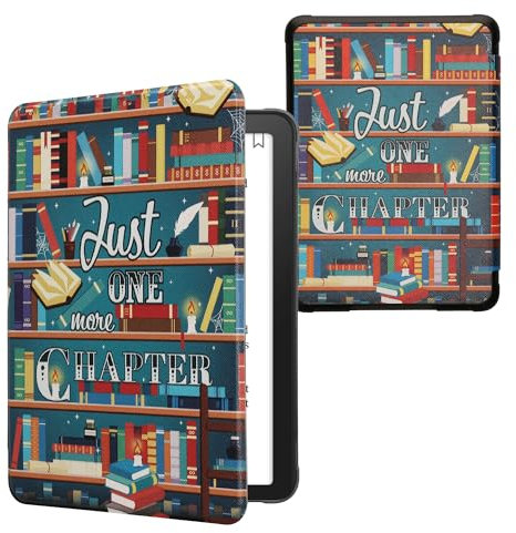 kwmobile Étui Compatible avec Amazon Kindle Paperwhite (2024)/Colorsoft Coque - Étui à Rabat magnétique Tablette eReader Similicuir - Multicolore