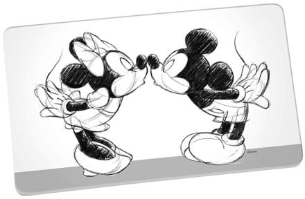 Frühstücksbrettchen Mickey Kiss Sketch silbergrau