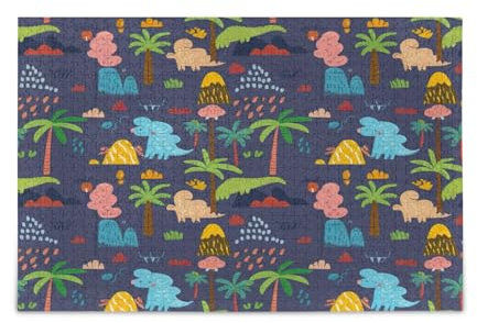 Happy Dino Land Puzzle, Blau, 500 Teile, 50 x 37 cm