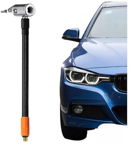 40cm Tyre Pump Hose,Quick Air Release Replacement Hose for Tire Inflators,Portable Car Air Tire Chuck Inflator Pump Extension Hose Adapter Pipe With Valve Adaptors for Bicycle Motorcycle Car