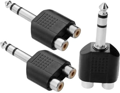 Kisangel 3pcs Rca to Audio Adapter Y Splitter Durable Converter for Dual Rca Connection to Amplifiers Mixers and Speakers