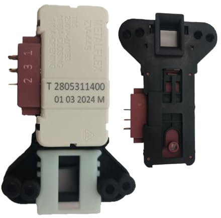 Qkbuza Serrure de porte pour machine à laver - Kit d'interrupteur de verrouillage de porte avec fonction de sécurité - Mécanisme de changement stable pour la maison, la salle de bain, l'utilisation