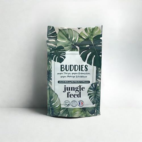 Jungle Feed Buddies, Biologische Pflanzenschutz-Lösung gegen Thripse, Trauermücken und Wollläuse, 48-72 Stunden Wirkung