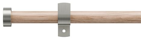 Bastoni per tende estensibili 76-280 cm, nuovo modello aggiornato diametro 19 mm asta per tende effetto legno con terminali finali per tende ad occhielli, bastoni decorativi per finestre per camera da