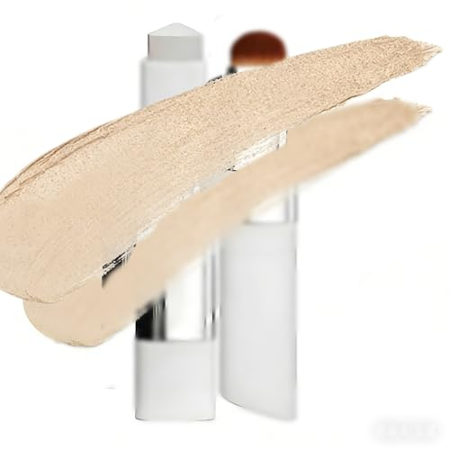 1 article Color Changing - Stick de fond de teint avec brosse, apprêt à couvrance moyenne à complète, maquillage changeant de couleur, convient à tous les types de peau (couleur naturelle)