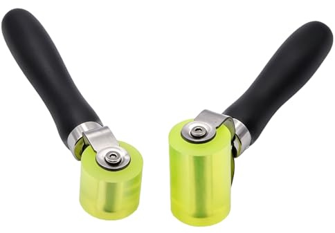 2 Stück Andrückrollen 30/50 mm für Folien und Kanten | Gummiwalzen zum Anpressen von Kantenumleimern, Folien und PVC-Planen; zwei Breiten für unterschiedliche Flächen.