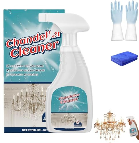 Kronleuchter-Reinigungsspray, 237 ml (8 fl oz), tropf- und trocknend, kein Abwischen erforderlich, für Kristall, Glas und Leuchten, streifenfreier Glanz, verschönert Ihre Räume (#1)