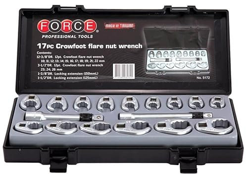 OC-PRO TETES DE CLES A Fourche A TUYAUTER Crowfoot 12 PANS - DE 10 à 26