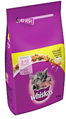 Whiskas Complete Dry Kitten Food with Chicken, 2kg