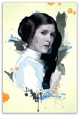 Kunstbruder Prinzessin Leia Color (div. Größen) - Kunst Druck auf Leinwand 40x60cm