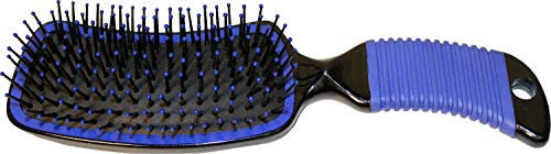 PARTRADE P Curved Handle Mane/Tail Brush Blue, 8 1/2 X 2 1/2, Model Number: 634801